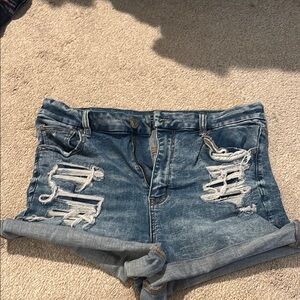 Distressed Denim Shorts